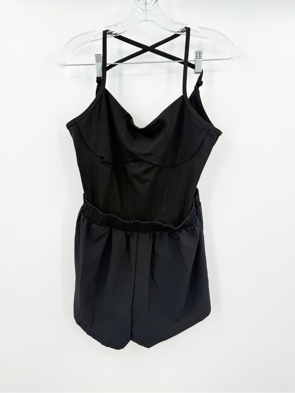 PINK‎ Victoria's Secret Black Ultimate Runsie Romper Playsuit Size Large